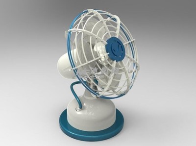高性能臺(tái)式電風(fēng)扇模型SW設(shè)計(jì)解析